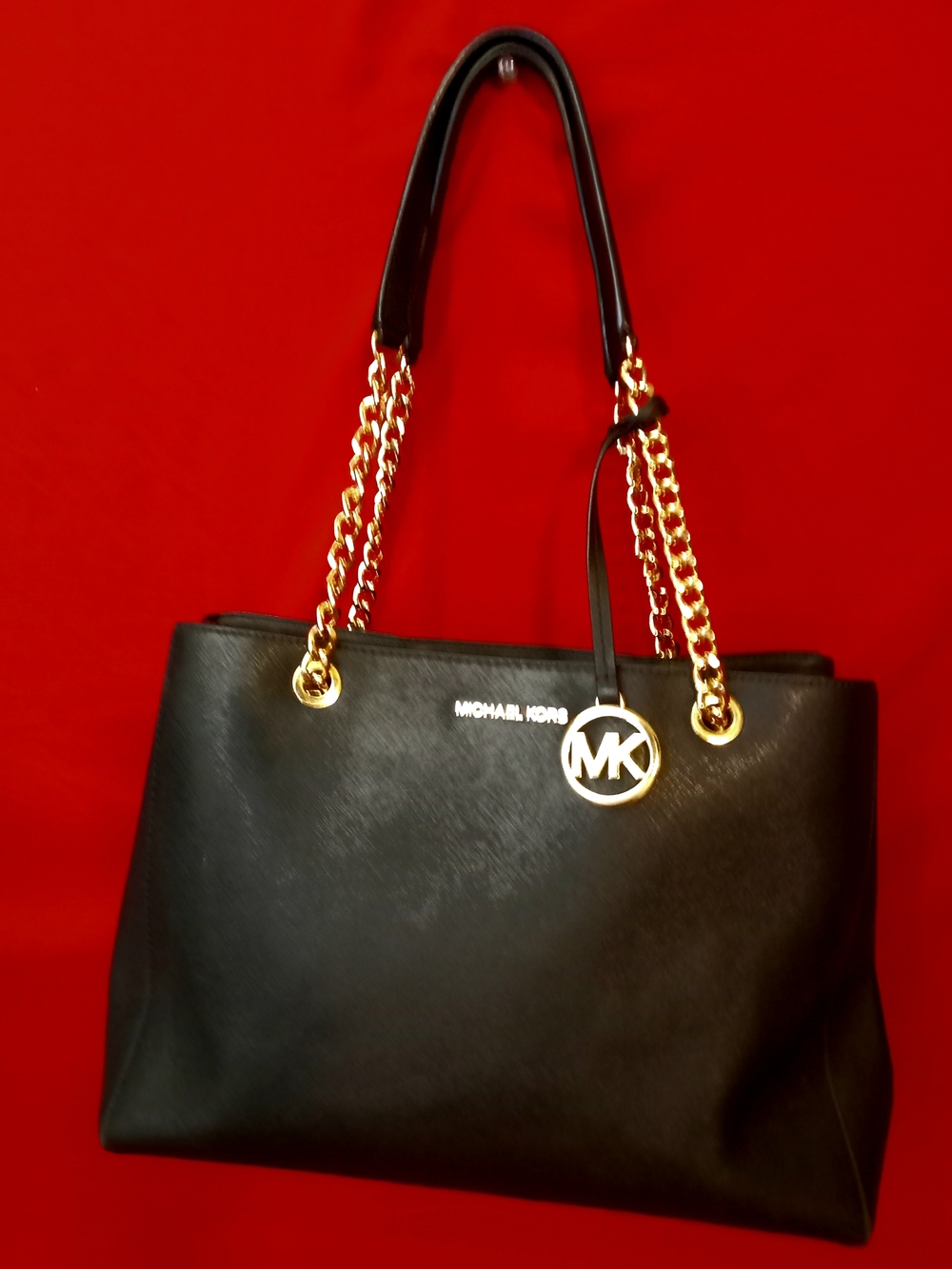 Michael Kors Susanna Gold Trim Tote Bag Purse